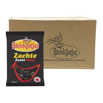 Harlekijntjes - Zachte Zoete Drop - 24x 100g