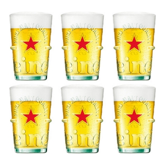 Heineken - Bierglas "Silver" 500ml - 6 stuks