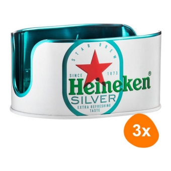 Heineken - Biervilthouder Silver - 3 stuks