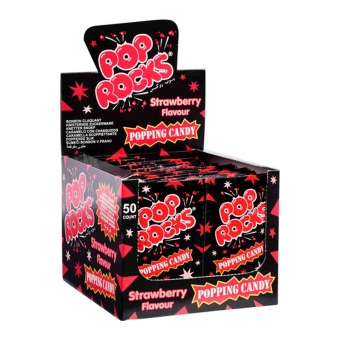 Pop Rocks - Popping Candy Strawberry - 50 stuks