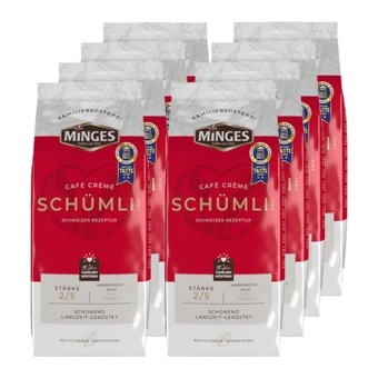 Minges - Café Crème Schümli 2 Bonen - 8x 1kg