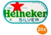 Heineken - Barmat Silver (23cm x 16.5cm) - 20 stuks