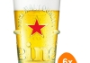 Heineken - Bierglas "Silver" 500ml - 6 stuks