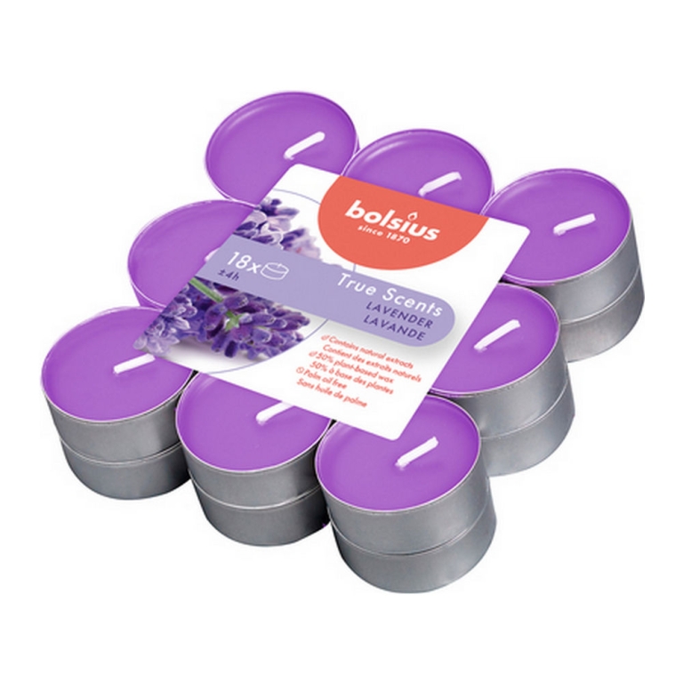 Bolsius - Geurtheelichten - Lavendel - 8 x 18 stuks