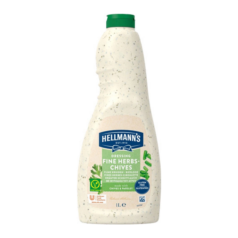 Hellmannapos s Dressing Fijne Kruiden Bieslook 1ltr