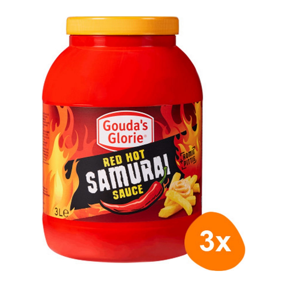 Goudaapos s Glorie Red Hot Samurai Sauce 3x 3 Ltr