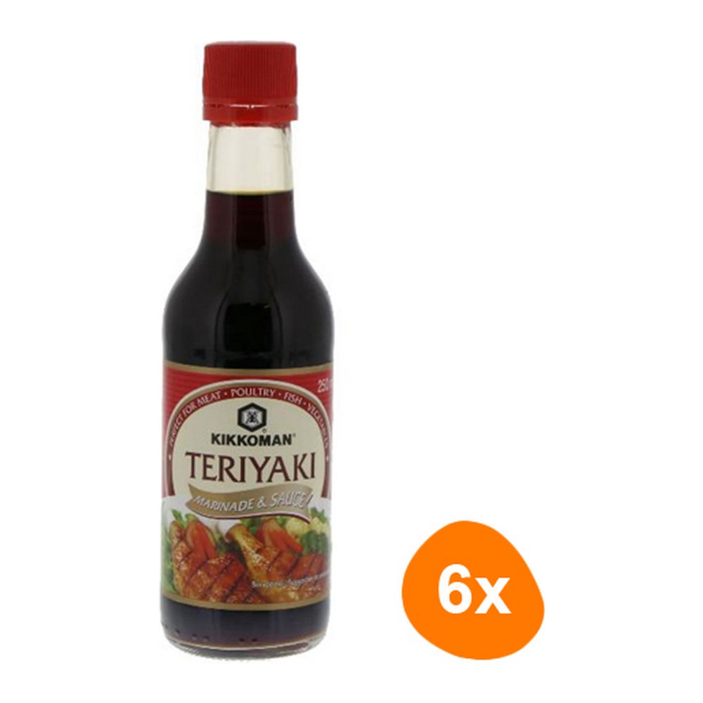 Kikkoman Teriyaki Marinade Sauce 6x 250ml