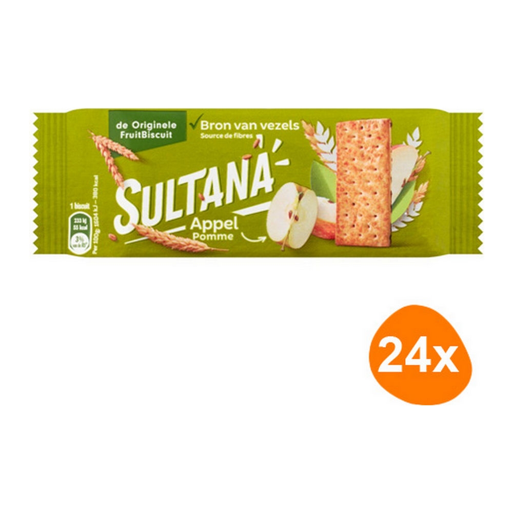 Sultana Fruit Biscuit Appel 24x 3 stuks