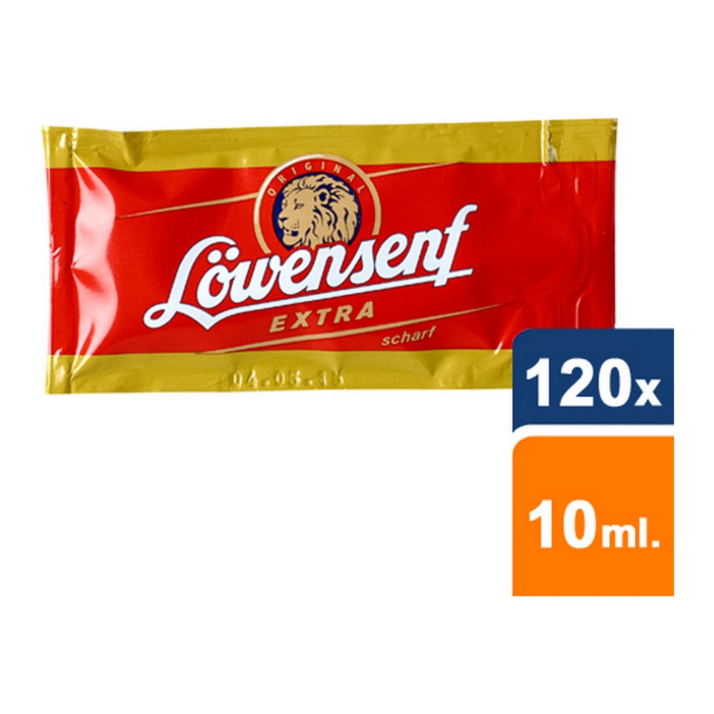 Löwensenf Mosterd extra scherp 120x10ml