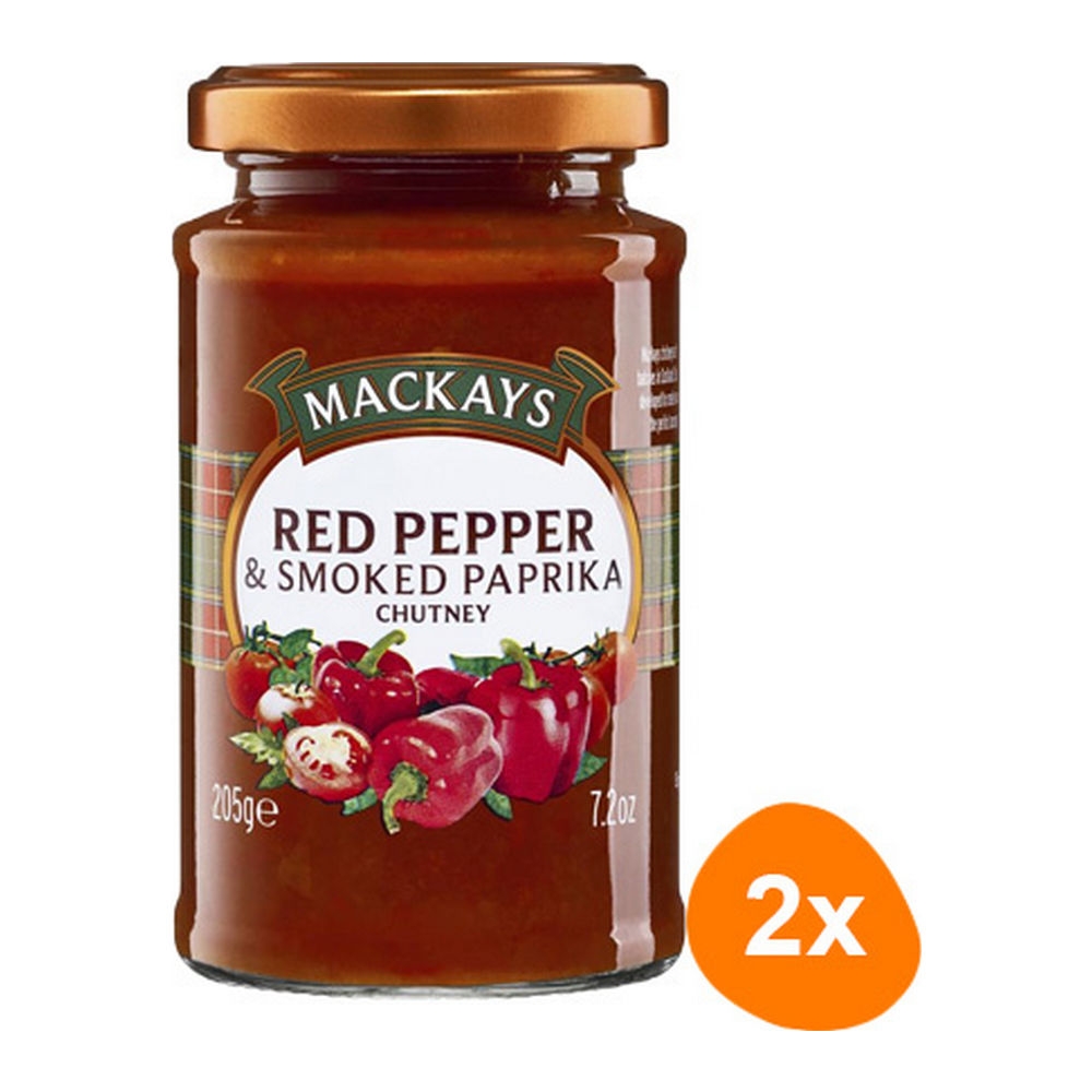 Mackays Red Pepper Smoked Paprika Chutney 2x 205g