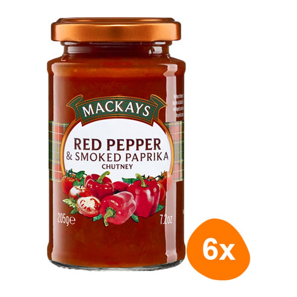 Mackays Red Pepper Smoked Paprika Chutney 6x 205g
