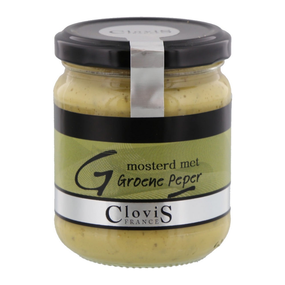 Clovis Mosterd Met Groene Peper 200g