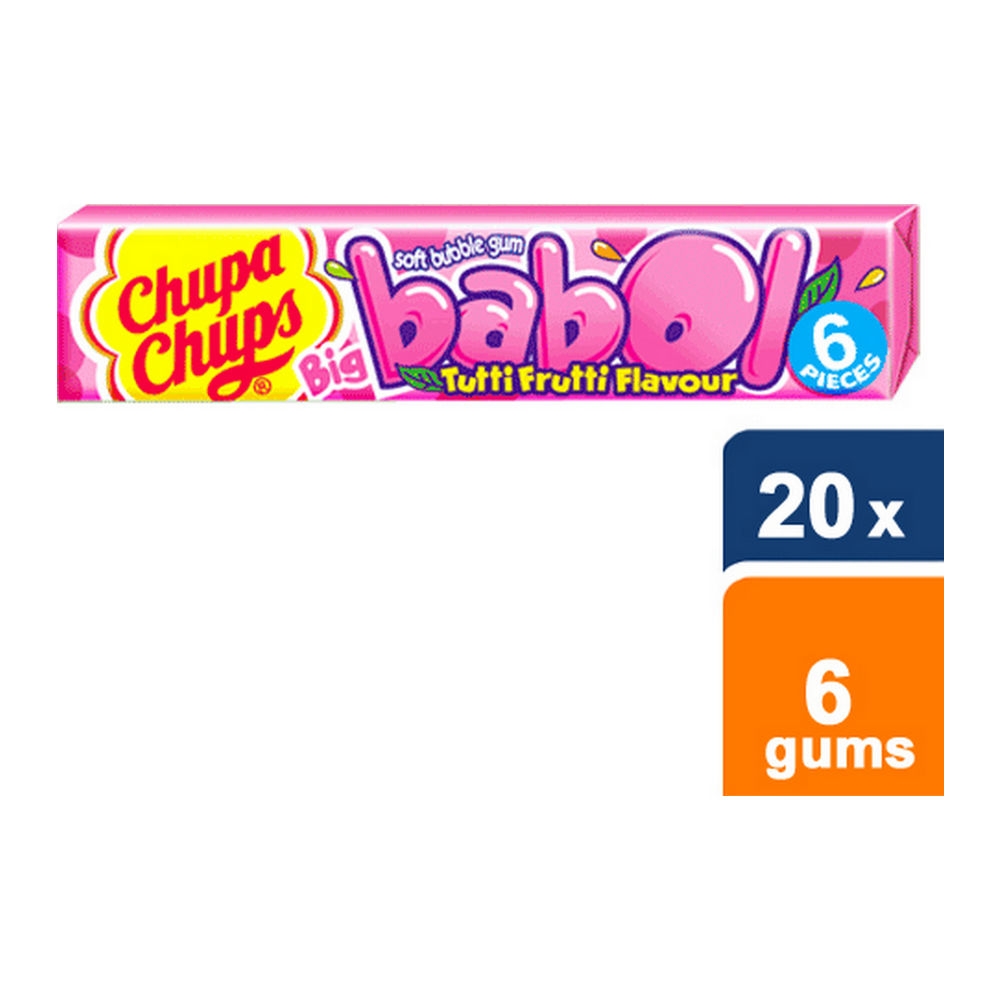 Chupa Chups Big Babol Tutti Frutti 20x 6 stuks