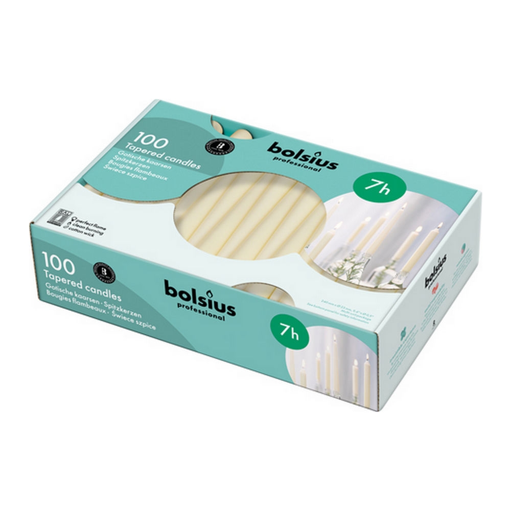 Bolsius - Gotische kaarsen - Ivoor - 100 stuks afbeelding 1