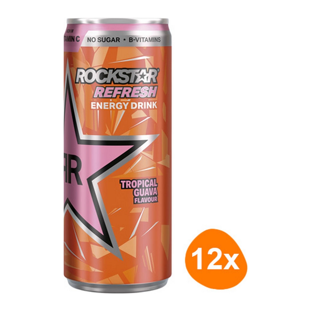 Rockstar Energy Drink Tropical Guava No Sugar 12x 250ml