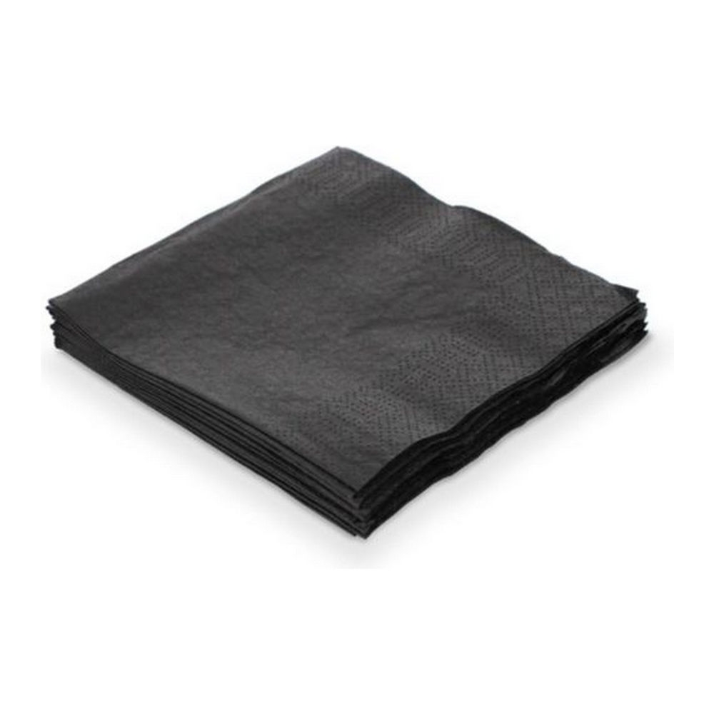 Servet - Zwart 2-laags 33x33cm 1/4 Vouw - 250 stuks afbeelding 1