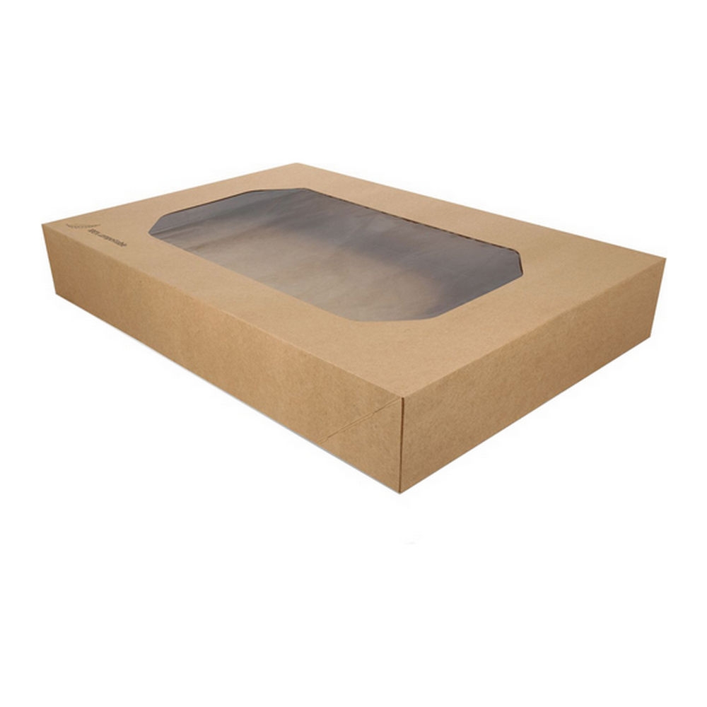 Cateringdoos - Bio Kraft Met Venster 56x32x8cm - 10 stuks afbeelding 1