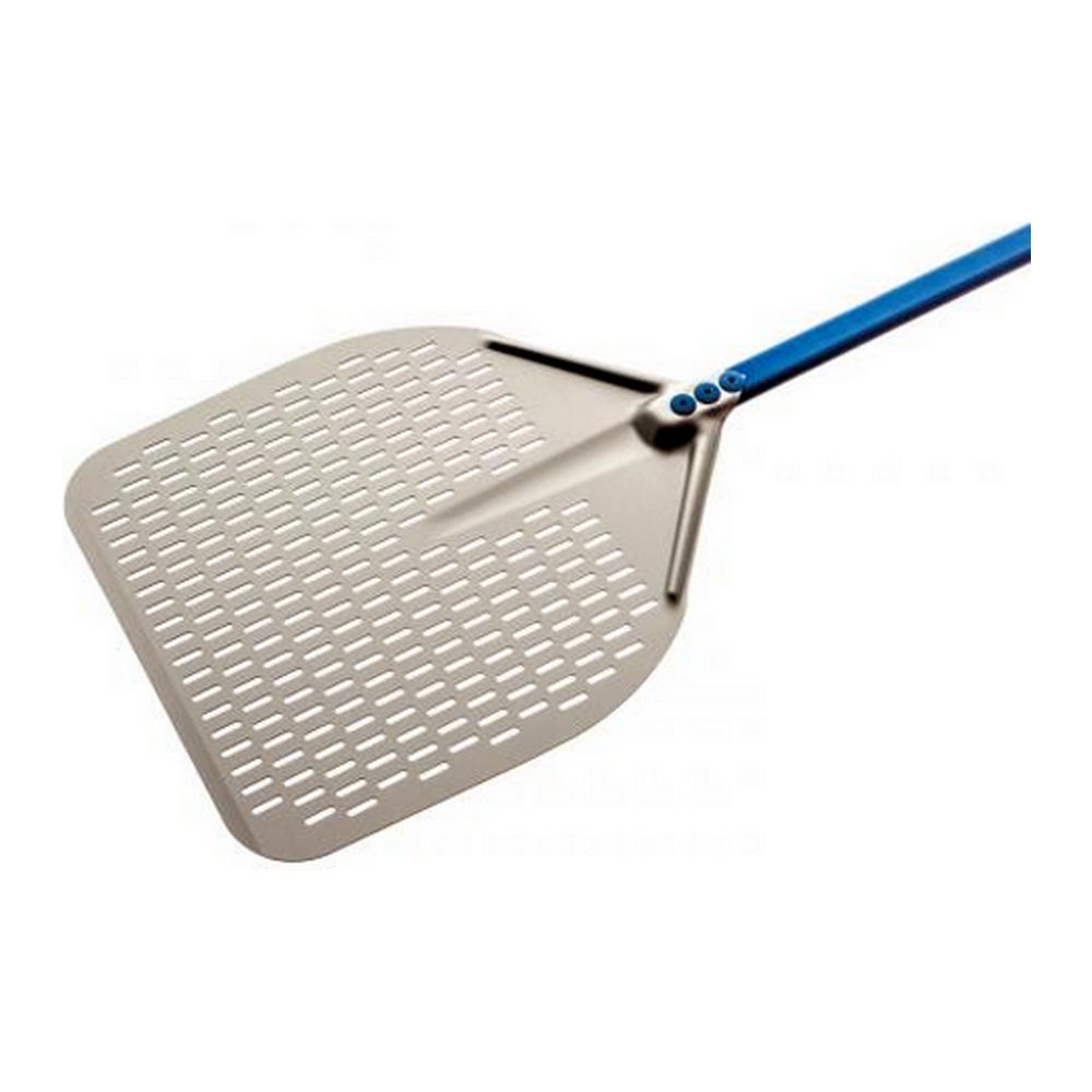 Gi.Metal - Pizzaschep Aliminium rechthoekig geperforeerd (32RF) - 33x33 cm