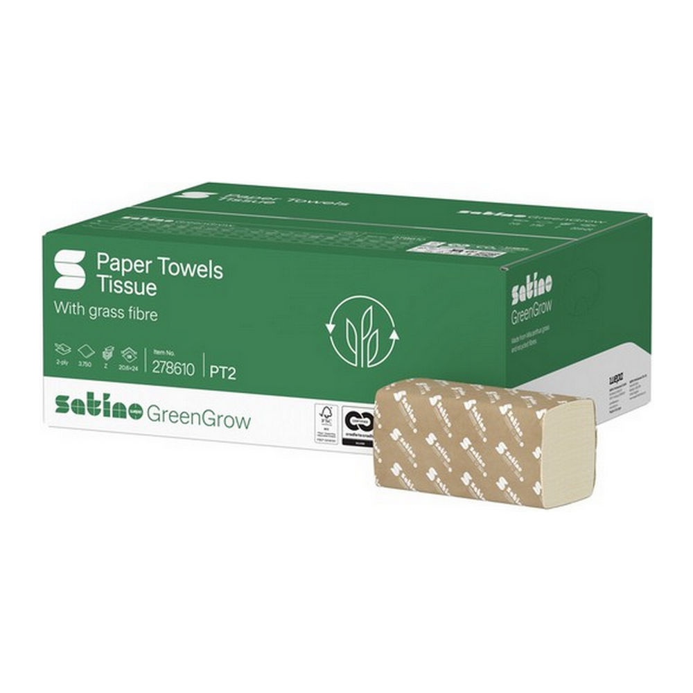 Satino - Greengrow Handdoekje 2-lgs 20.6x24cm - 3750 stuks