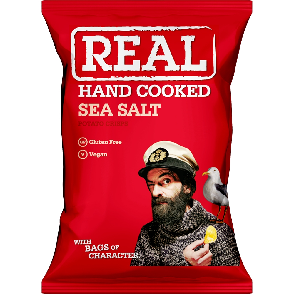 Real Crisps Sea Salt Crisps Zak 10 x 150 gram