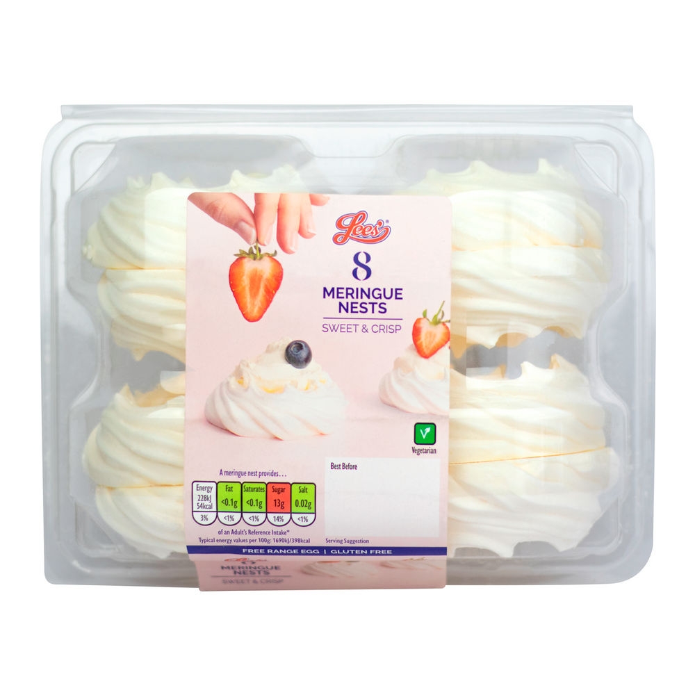Lees Of Scotland Meringue Nests Blister 8 x 100 gram