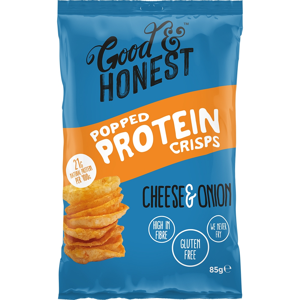 Good Honest Protein Crisps Cheese Onion 8 x 85 gram