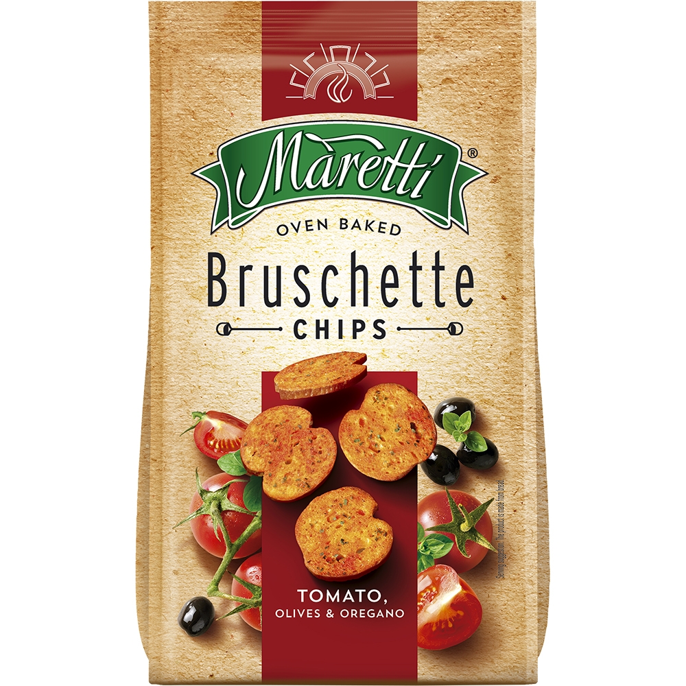 Maretti Bruschetta Tomato Olives Oreg 14 x 150 gram