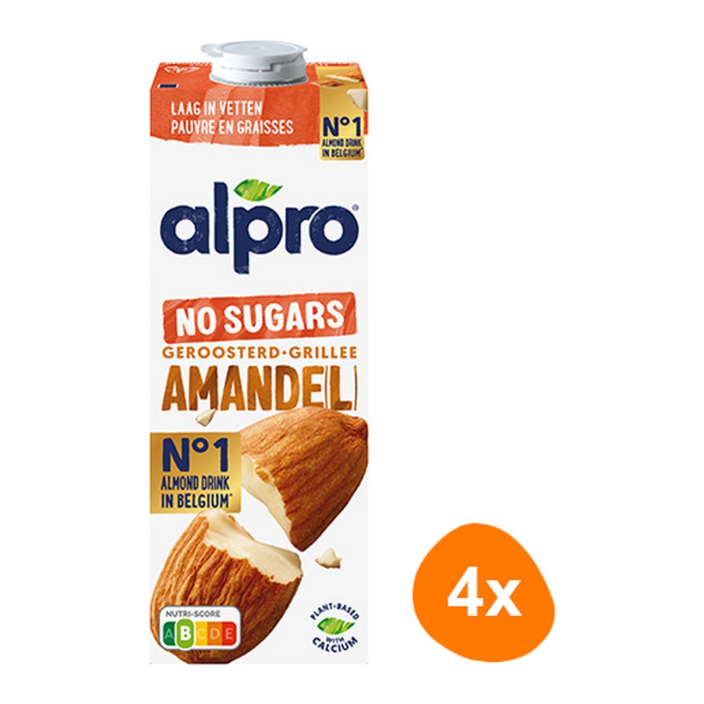 Alpro Amandeldrink No sugars Geroosterd 4x 1ltr