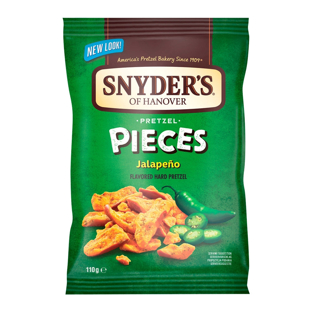 Snyderapos s of Hanover Soh Jalapeño Pretzel Pieces 10 x 110 gram