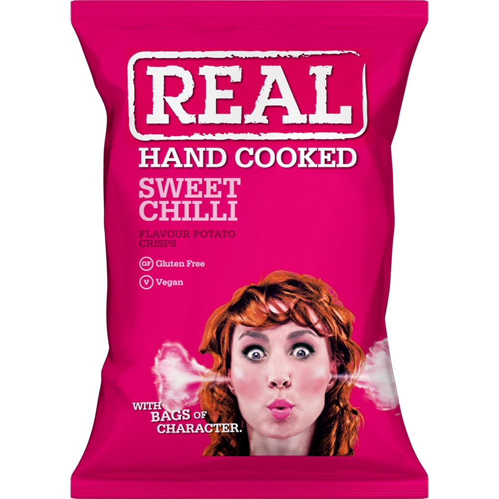 Real Crisps Sweet Chilli Crisps Zak 10 x 150 gram
