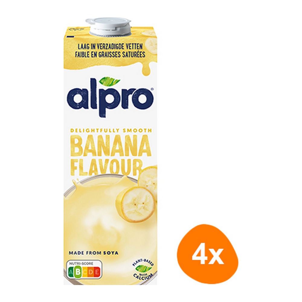 Alpro Soja Drink Banaan 4x 1ltr