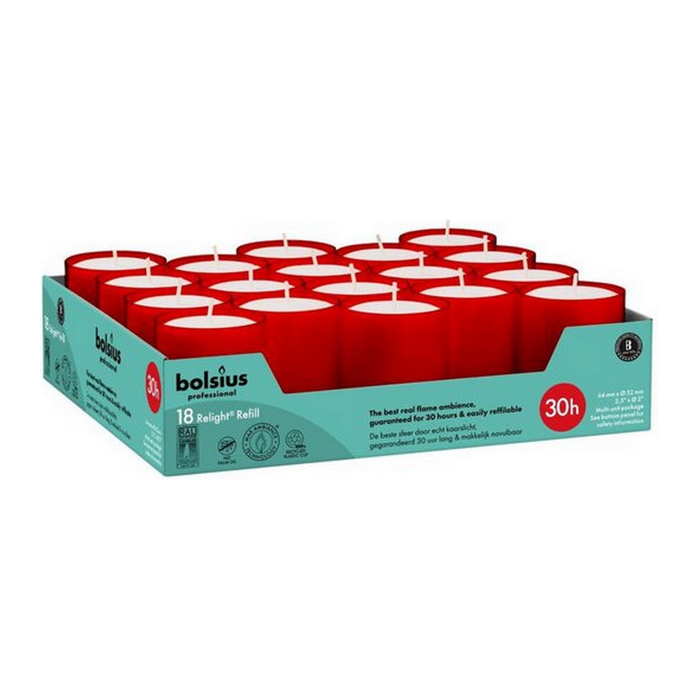 Bolsius  Relight 30 Uur Rood - 4x 18x