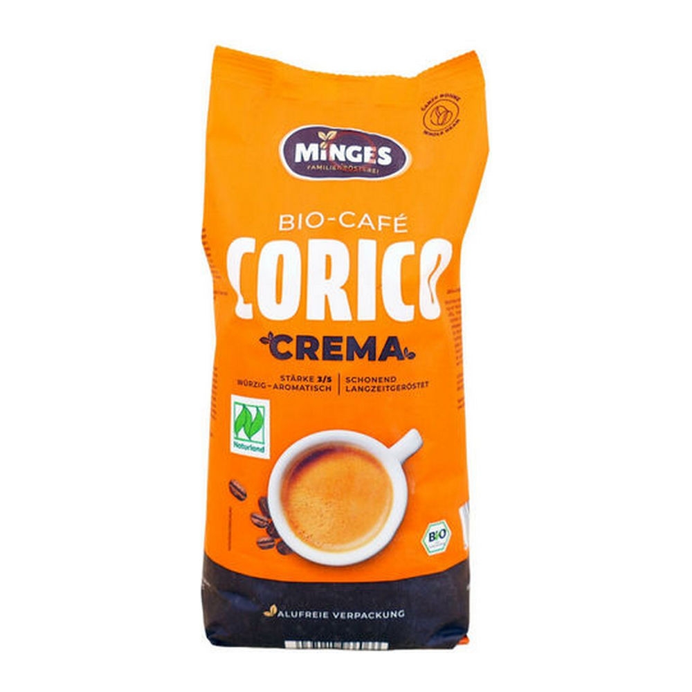 Minges Bio café Corico Crema Bonen 8x 500g