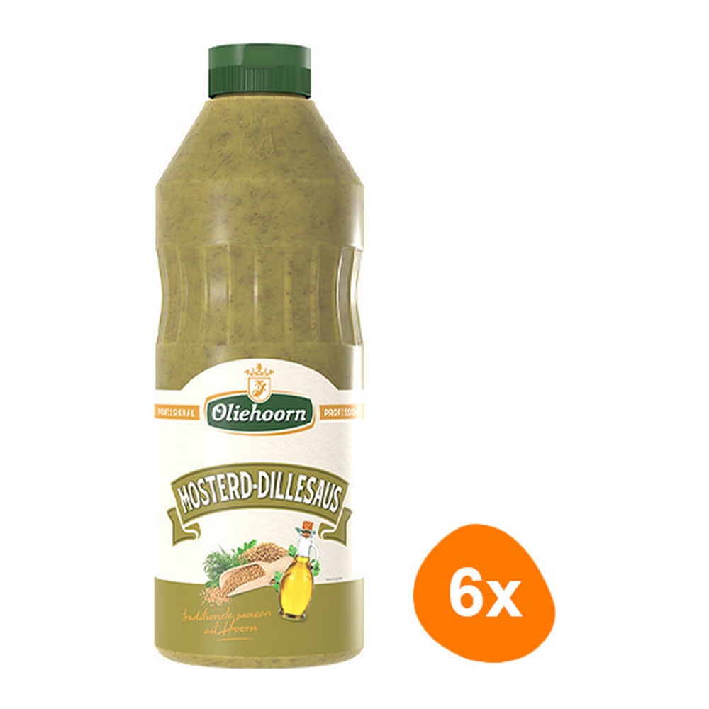 Oliehoorn Mosterd Dillesaus 6x 900ml