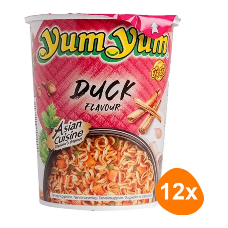 Yum Yum - Instant Noedels Eend - 12 Cups