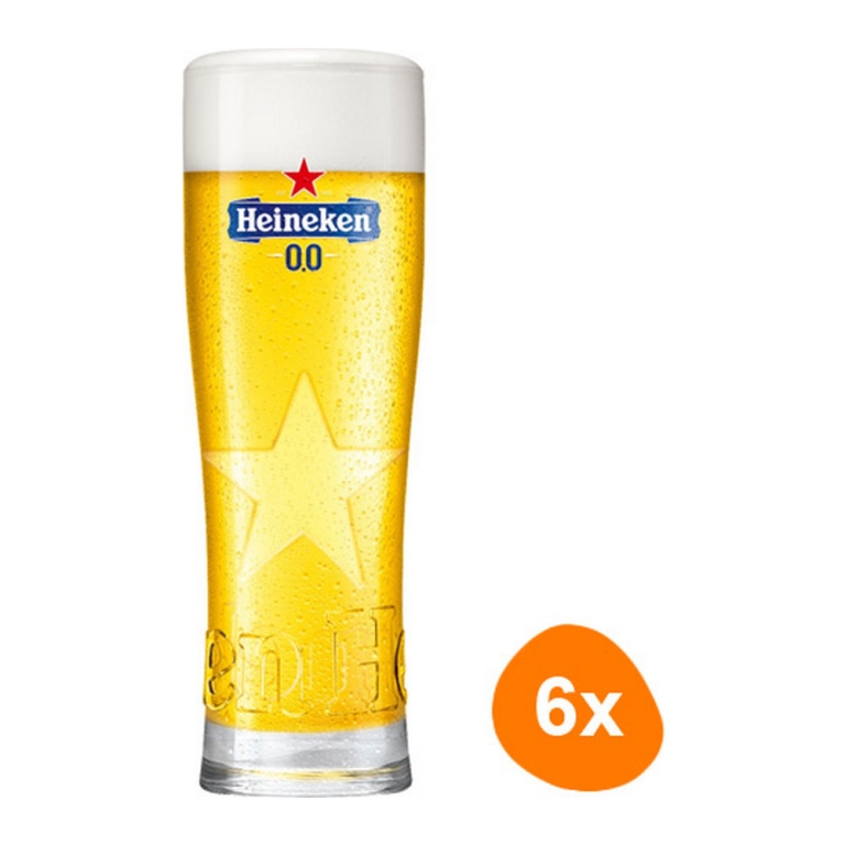 Heineken - Bierglas "0.0%" 250ml - 6 stuks