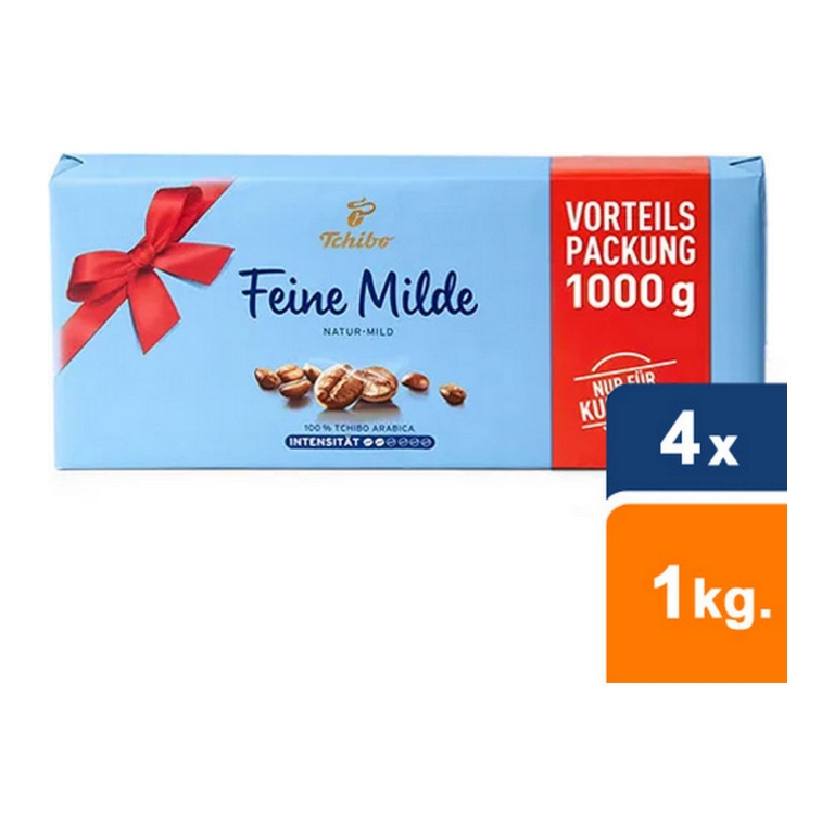 Tchibo - Feine Milde Gemalen koffie Voordeelpakket - 4x 1 kg