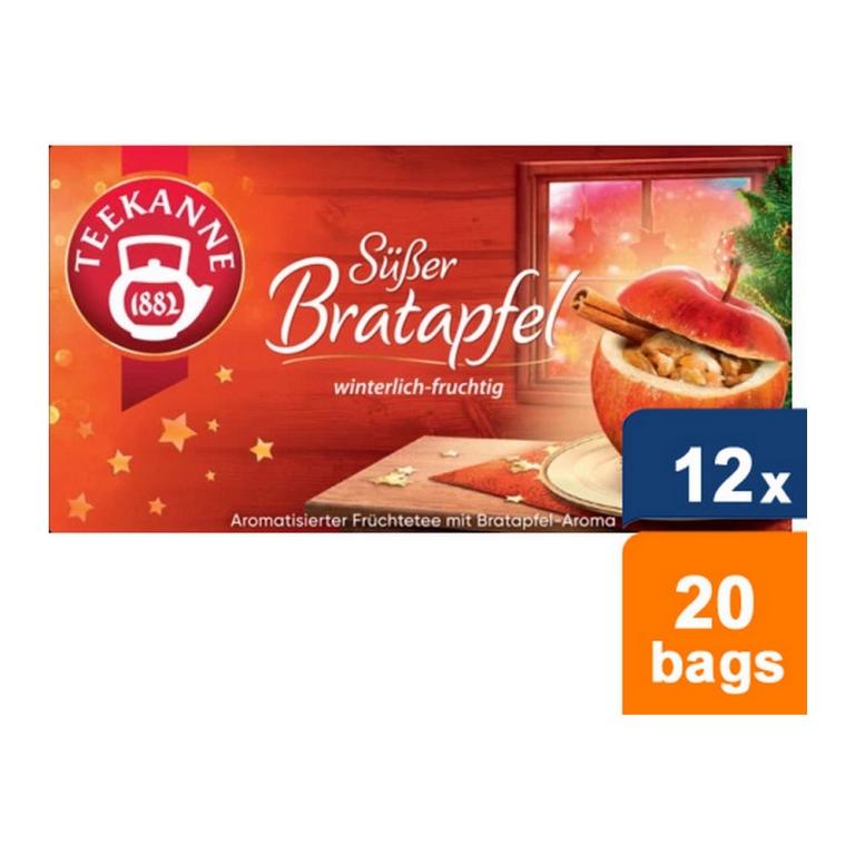 Teekanne - Süßer Bratapfel (Winterthee) - 12x 20 zakjes