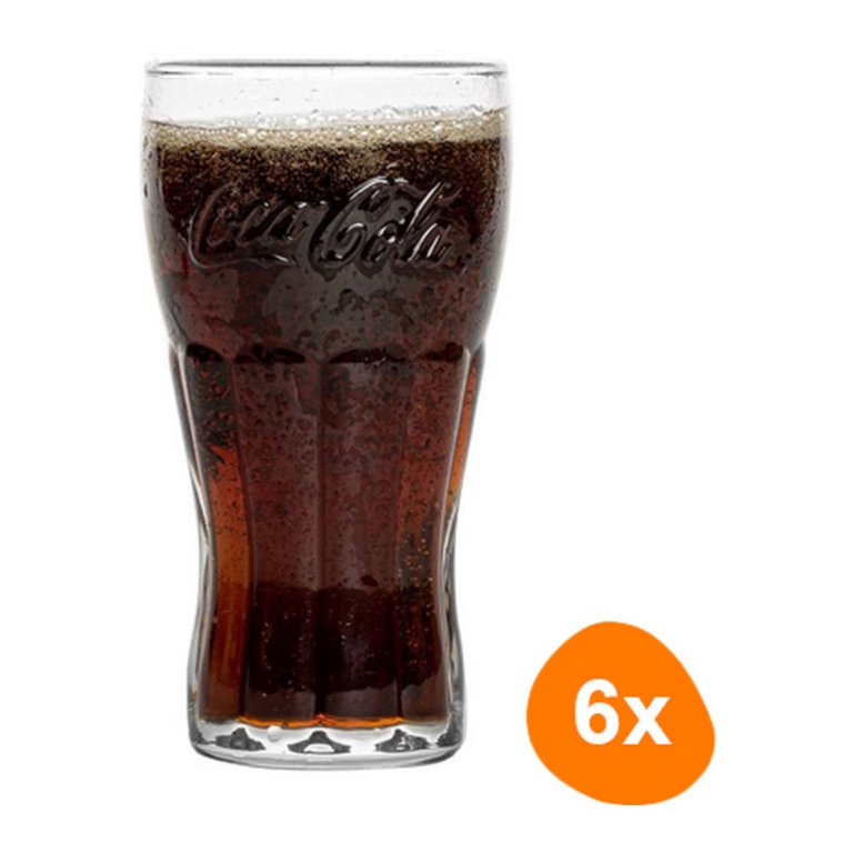 Coca-Cola - Contourglazen 200ml - 6 stuks
