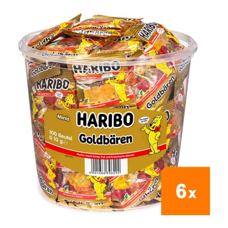 Haribo - Goudberen - 6x 100 Mini zakjes