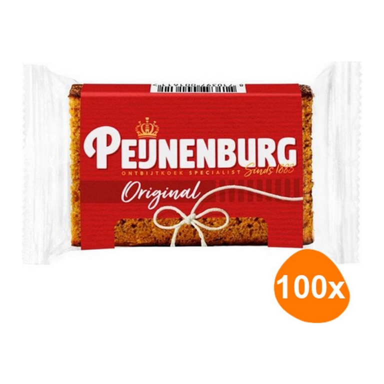 Peijnenburg - Ontbijtkoek (per stuk verpakt) - 100x 28g