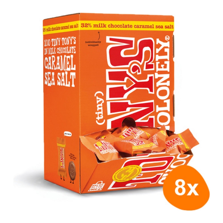 Tony's Chocolonely - Tiny Tony's Melk Karamel Zeezout - 8x 900g
