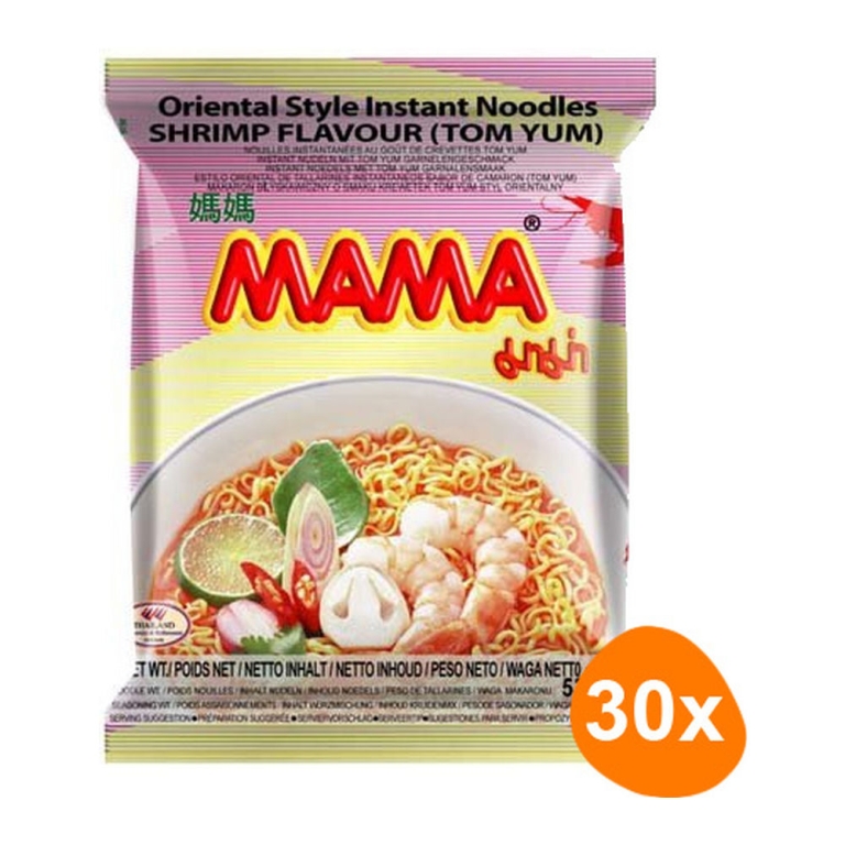 Mama - Instant Noedels Garnalen (Tom Yum) - 30 zakjes