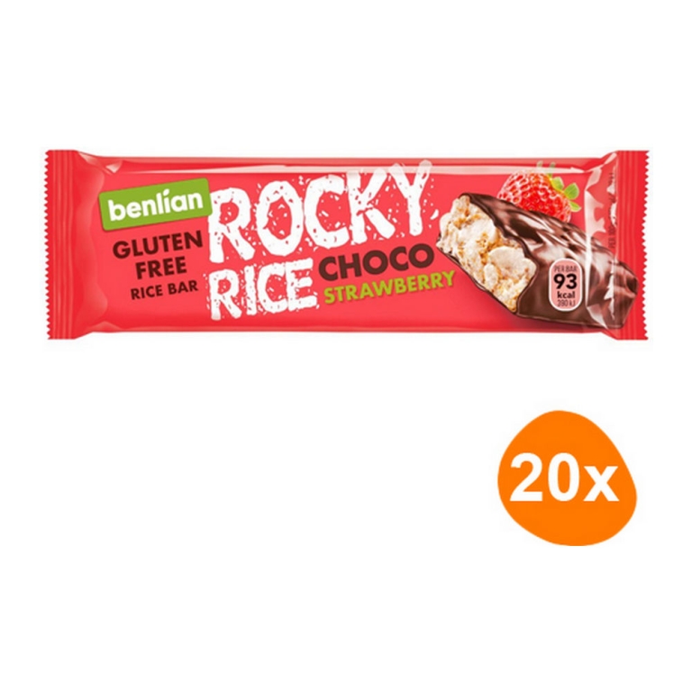 Benlian - Rocky Rice Choco Strawberry - 20 Repen