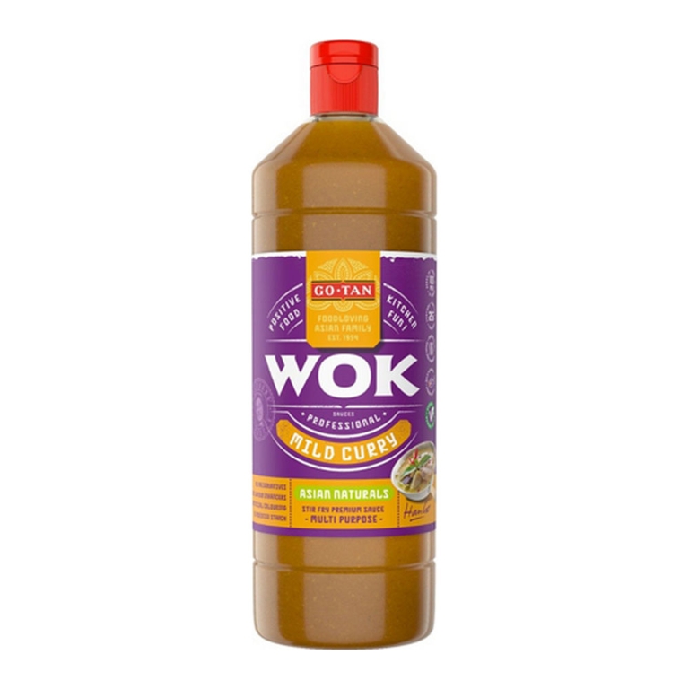 Go-tan - Woksaus Mild Curry - 1ltr