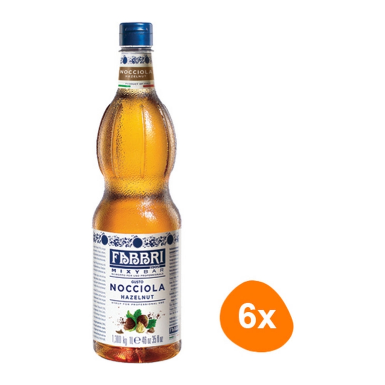 Fabbri - Mixybar Hazelnoot Siroop - 6x 1ltr