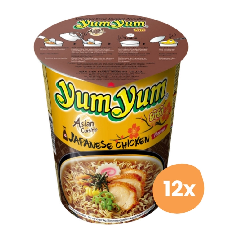 Yum Yum | Japanese Kip Noedels Cup | 12 x 70 gram