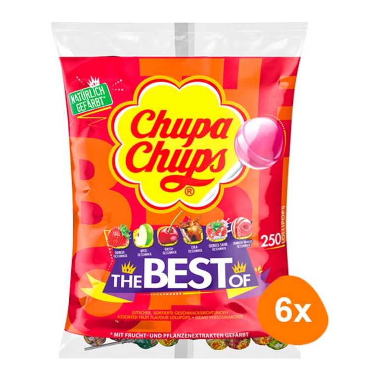Chupa Chups - Lolly's The Best Of (Navulzak) - 6x 250 stuks