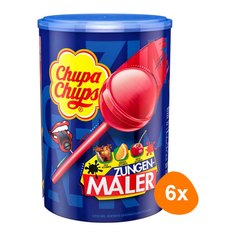 Chupa Chups - Lolly's Tongue Painter - 6x 100 stuks