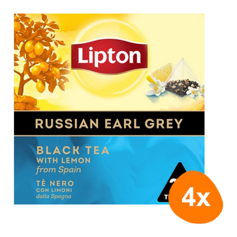 Lip­ton - Rus­si­an Earl Grey - 4x 20 zakjes